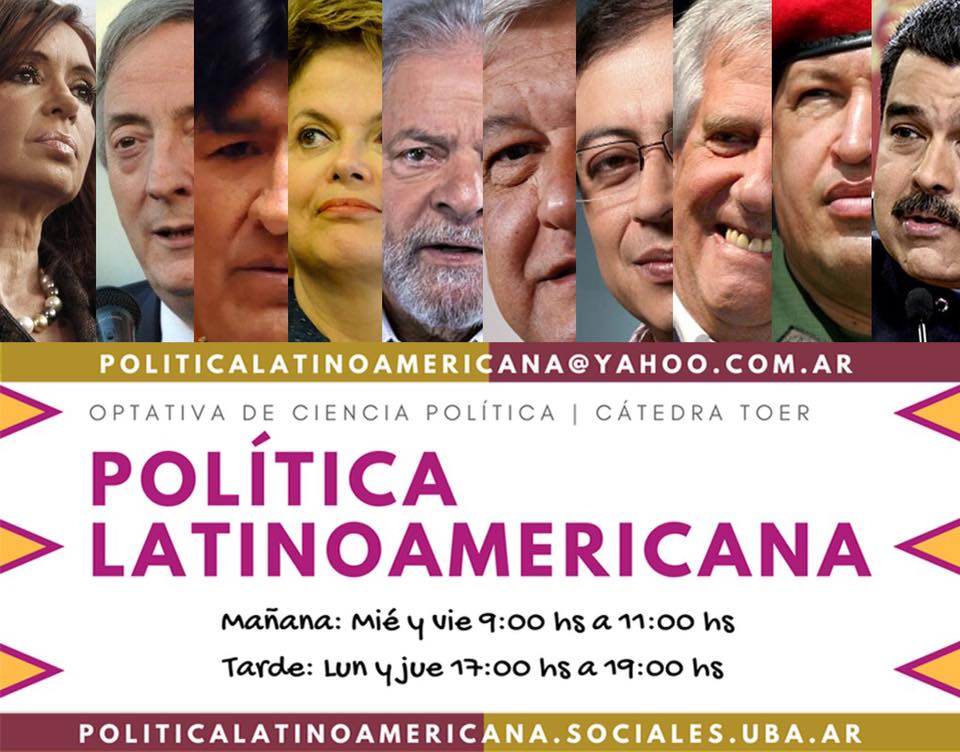 Materia Política Latinoamericana, abierta la inscripción