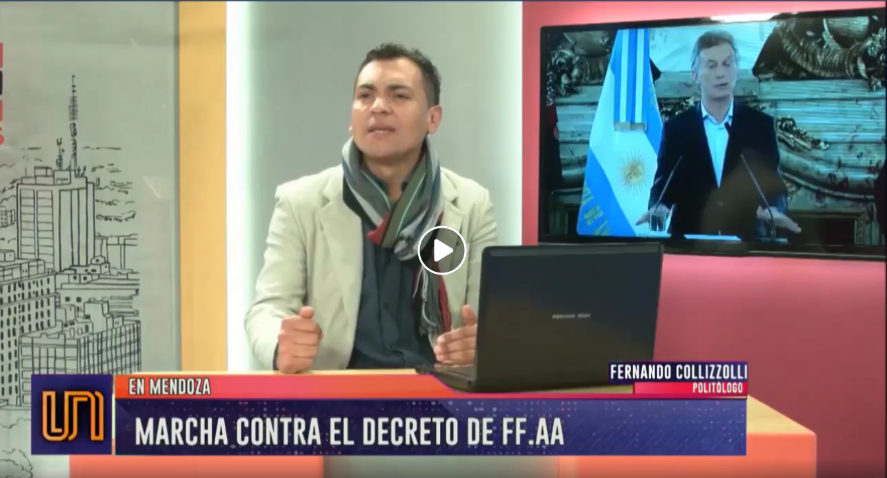 Fernando Collizzolli en el noticiero Señal U de Mendoza