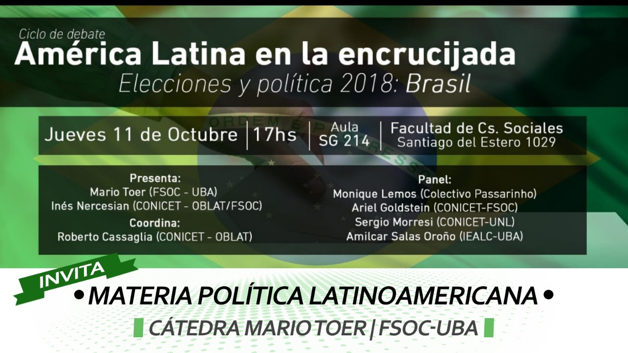 Ciclo de debate «Elecciones y política 2018: Brasil»